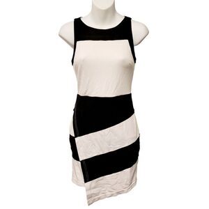 BEBE one piece black & white dress